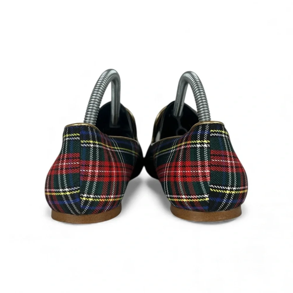 J‎ Crew Factory Smoking Plaid Loafers Womens 9.5